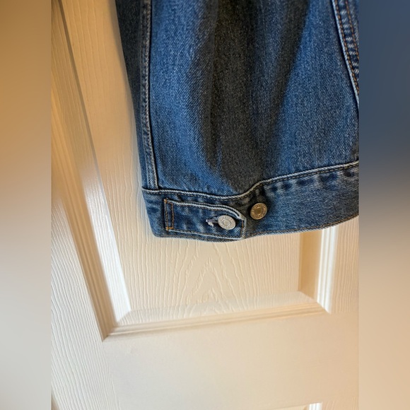 Levi’s Vintage 90s Blue Denim Trucker Jacket Oversized | Size XXL Fits XL - Picture 7 of 7